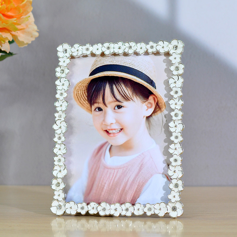 日式小清晰相框摆台创意儿童6六7七8寸全家福像架照片定制高级感