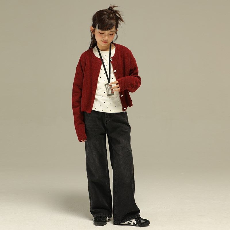 小女森女童秋冬加绒裤子黑色宽松牛仔裤中大童做旧外穿休闲长裤厚,童装/婴儿装/亲子装,儿童牛仔裤,淘宝优惠券,粉丝福利购,淘宝优惠卷