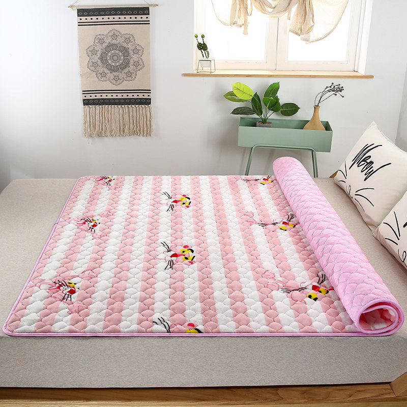 床垫软垫防滑床褥绒学生宿舍珊瑚垫1m毛毯垫床冬季铺床绒面毯子厚