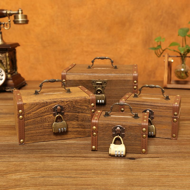 大号儿童存钱罐可取女孩男孩带钥匙带锁的储钱箱储蓄罐密码小箱子