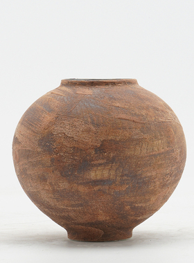 新中式复古橙陶瓷花瓶轻奢小摆件电视柜酒柜橱窗装饰品艺术陈列品