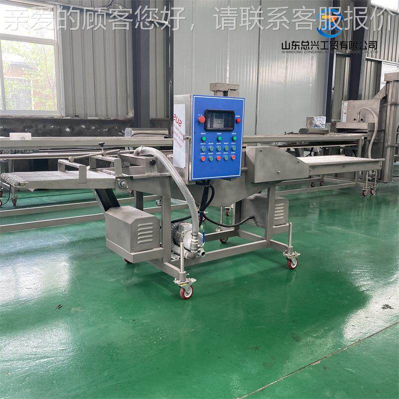 QTR猪扒厂浆裹机 304不锈钢鸡柳浸浆机 大鸡排全自动淋浆粉上设备