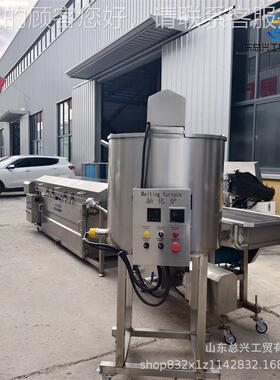 面包片巧克涂机 全自动瀑涂布式巧克BUW力层层机 饼干巧克力涂层