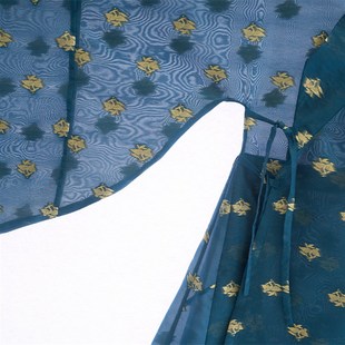 惜物国风 道袍 明制交领汉服暗纹花四和云纹织金纱料雁衔芦大袖