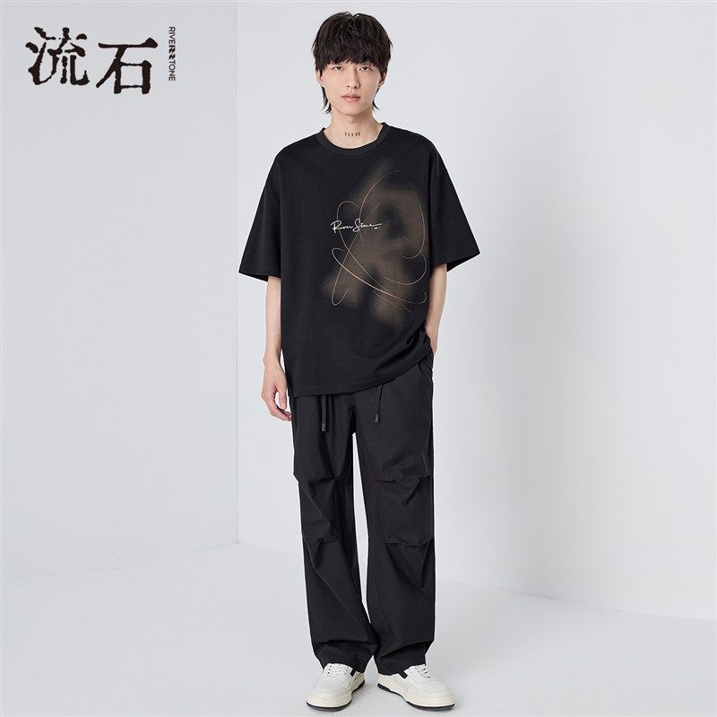 流石男装夏装时尚工装长裤2025年夏季新款男士宽松薄款透气伞兵裤,男装,休闲裤,淘宝优惠券,粉丝福利购,淘宝优惠卷