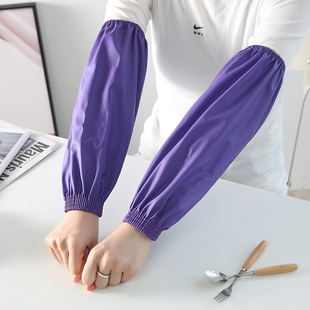 工厂袖 厨房清洁防油男女PU套袖 头 套防水加厚耐磨加工防水护袖 皮袖