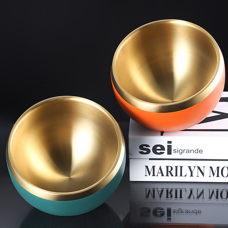 不锈钢桌面垃圾桶家用厨房办公室茶几收纳桶盒餐桌清洁KTV烟灰缸