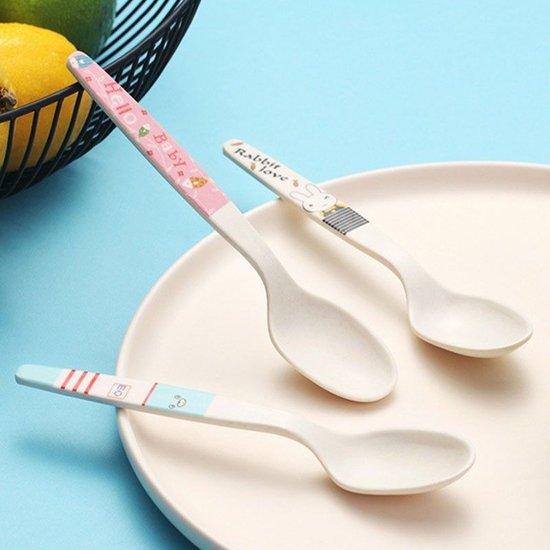 竹纤维宝宝勺子儿童学吃饭辅食餐具宝宝婴儿可爱卡通塑料防摔调羹,餐饮具,调羹/饭勺,淘宝优惠券,粉丝福利购,淘宝优惠卷
