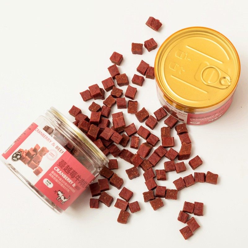 益和宠物狗狗零食鸭肉干牛肉粒除口臭训狗泰迪幼犬磨牙棒补钙170g