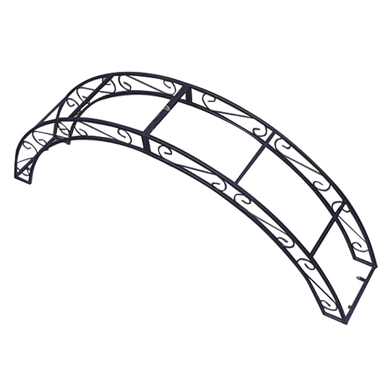 铁艺拱门花架门垛顶部别墅铁艺庭院门柱爬藤架子拱形花架定做门头