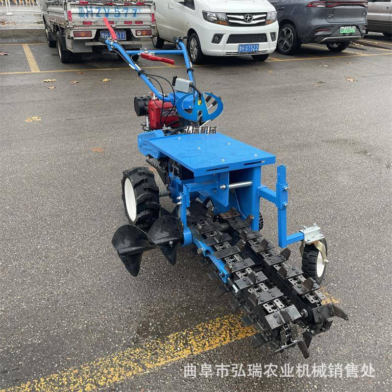 山药种植挖沟机器自走单链条双链条开沟机管道线路水渠柴油挖坑机