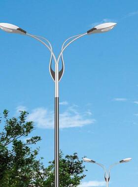双臂led路灯双头高低臂高杆灯户外市电220V工程照明广场6米8米
