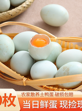 新鲜散养土鸭蛋生鸭蛋绿色养殖鸭蛋正宗鲜鸭蛋生鲜鸭蛋