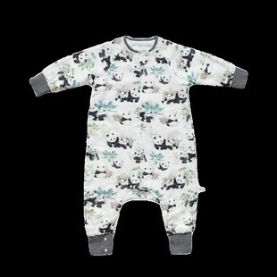 安旦 婴儿春秋睡袋四层竹棉纱布四季通用款空调房儿童秋冬防踢被