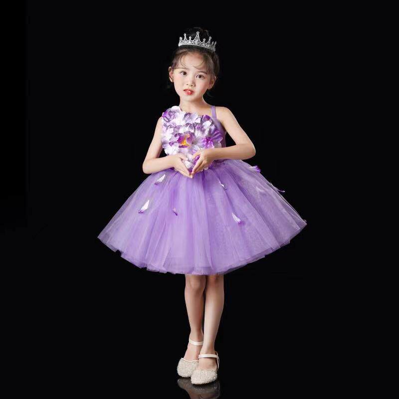 六一儿童演出服公主蓬蓬纱裙花朵女童幼儿园中小班舞蹈合唱表演服