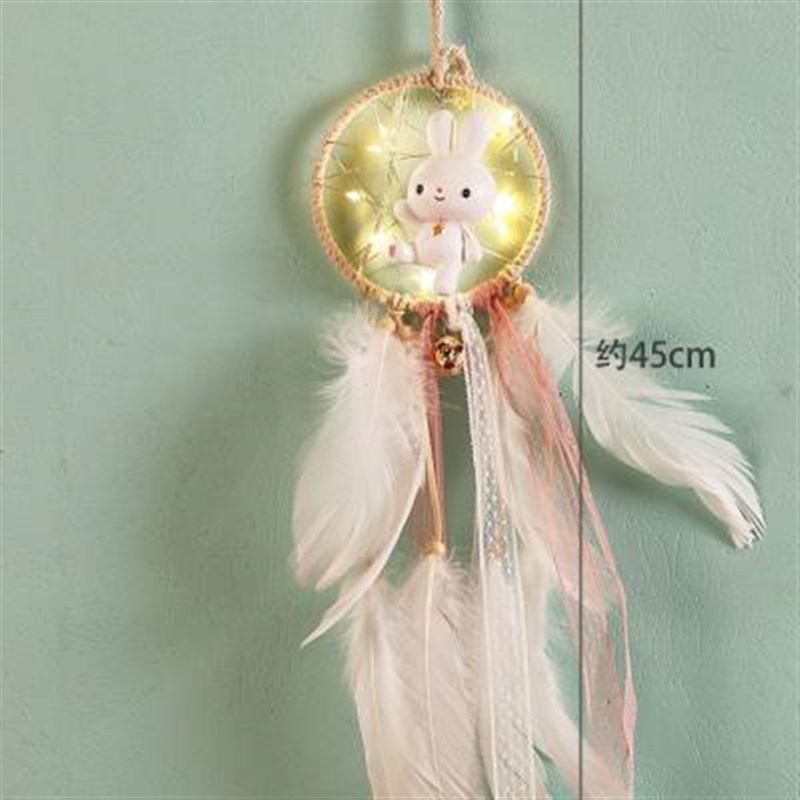 捕梦网空中吊饰创意少女心生日礼物室内房间卧室装饰挂饰带灯风铃