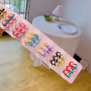 30个装卡通公主儿童发饰宝宝头饰咪咪夹小发夹可爱女童发夹浏海夹