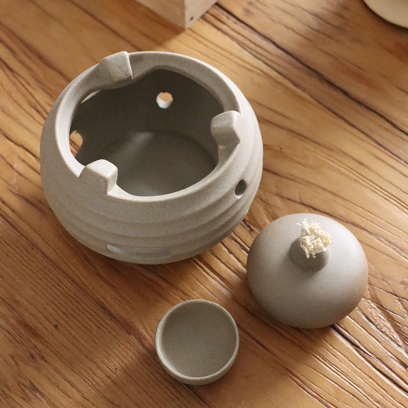 围炉煮茶罐罐茶煮茶壶可明火粗陶侧把壶酒精炉家用户外煮茶器套装