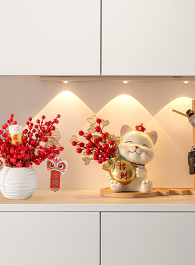 招财猫玄关家居客厅摆件乔迁新居之喜装饰礼用品搬家仪式入宅新房