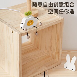 实木置物架落地木框定做收纳展示柜自由组合书架正方形方格子木架