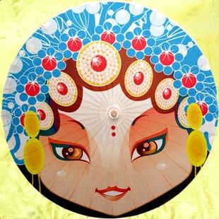 非遗传统手工油纸伞儿童古典仕女卡通脸谱舞蹈表演伞幼儿园装饰伞