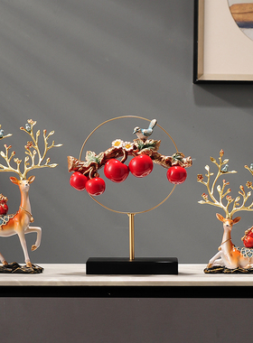 五福临门葫芦摆件办公室酒柜电视柜装饰品客厅新中式乔迁新居礼物