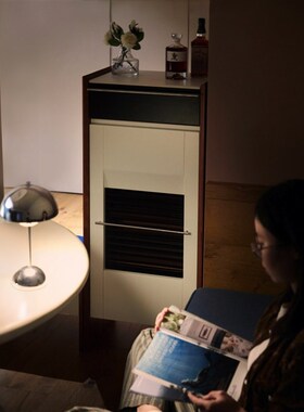 不众丨Latt鞋柜中古包豪斯实木玄关柜樱桃木小户型复古窄换鞋凳