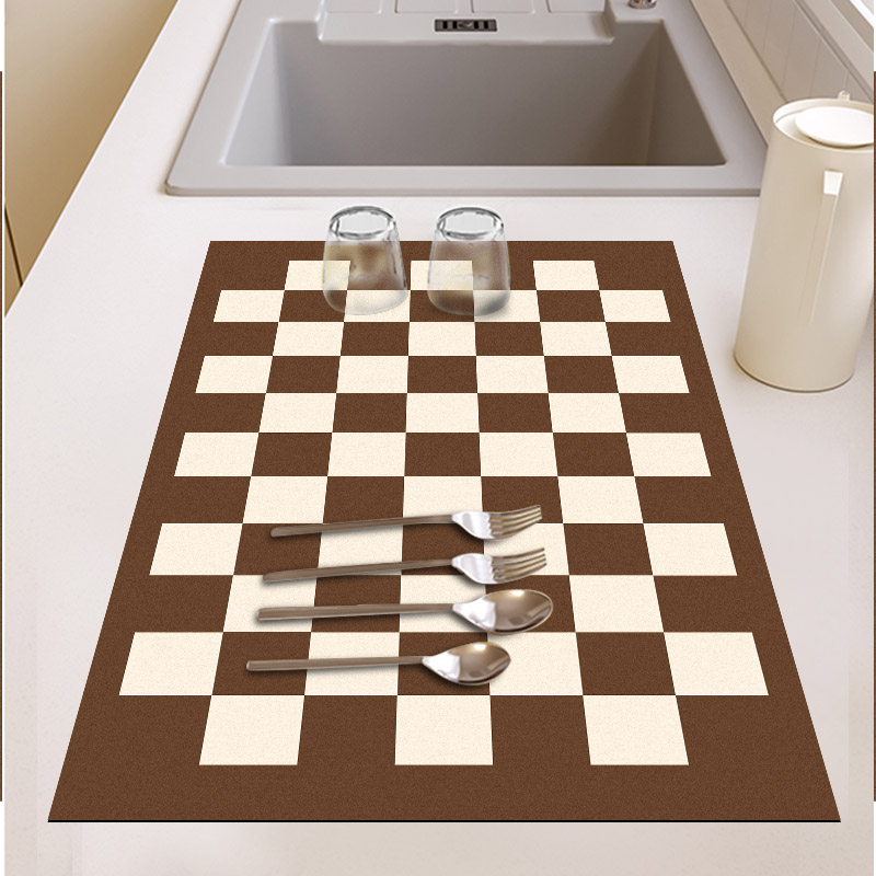 厨房台面沥水垫吧台杯子碗盘干燥垫酒吧茶台吸水杯垫免洗隔热垫子