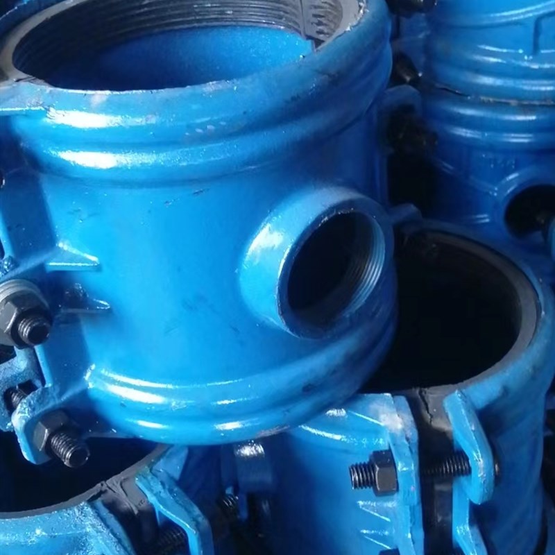 马鞍三通法兰抱箍哈夫节抢修器马鞍铸铁PE钢管分水三通管道增接口