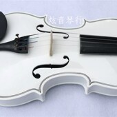 普及亮光白色哑光小提琴儿童成人初学者练习小提琴全套乐器特卖