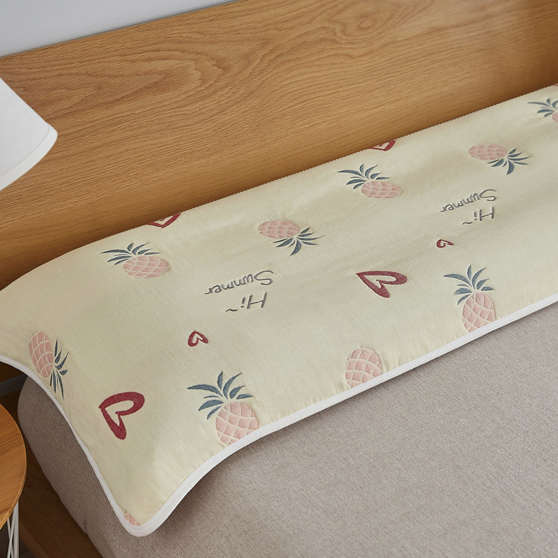 纯棉双面双人长款一米二一米五一米八长防头油枕巾防螨抗菌一个