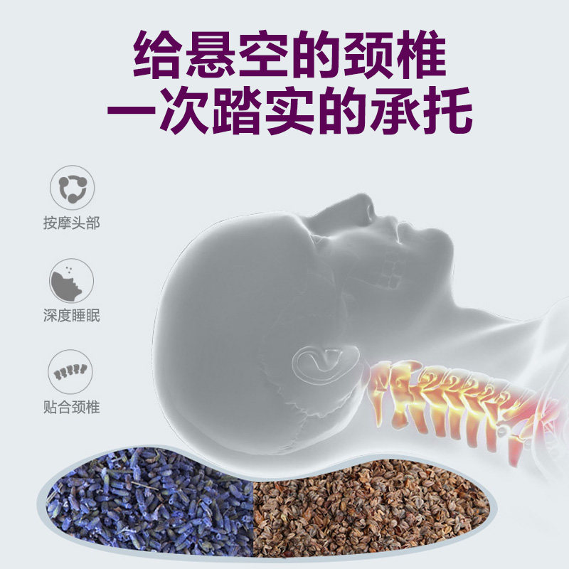 夏天全荞麦皮枕头护颈枕薰衣草助睡眠成人单人男女专用硬枕芯家用图片