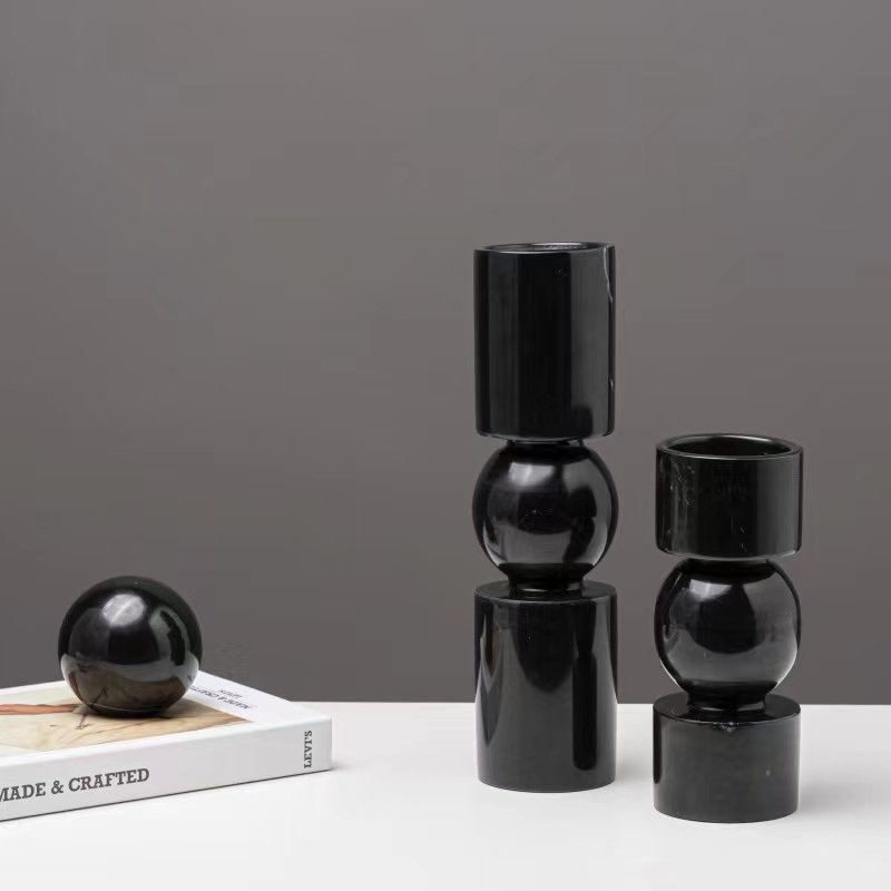 轻奢极简天然大理石烛台摆件酒店香薰烛台装饰品样板房餐桌摆设品,家居饰品,桌面摆件,淘宝优惠券,粉丝福利购,淘宝优惠卷