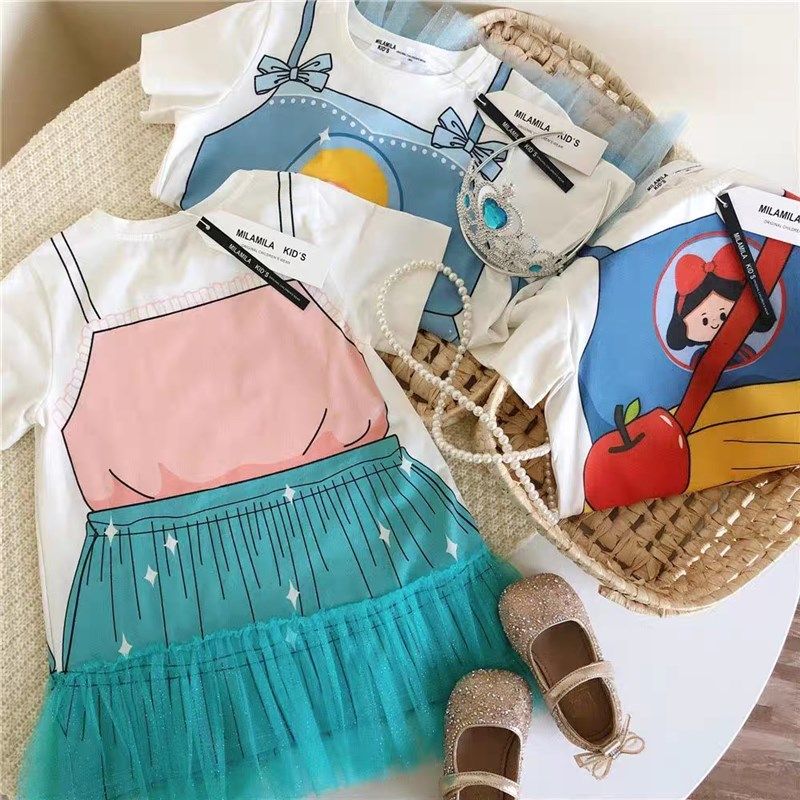 女童卡通假两件网纱连衣裙短袖T恤裙夏季新款洋气宝宝白雪公主裙,童装/婴儿装/亲子装,连衣裙,淘宝优惠券,粉丝福利购,淘宝优惠卷