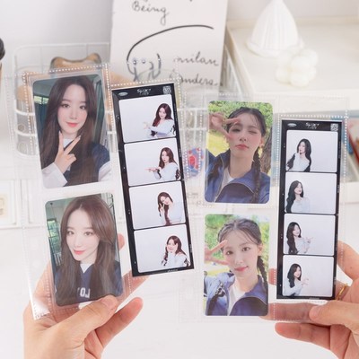 人生四格卡册内页七孔紧凑型卡页7孔加厚内页爱豆专辑追星收纳3寸