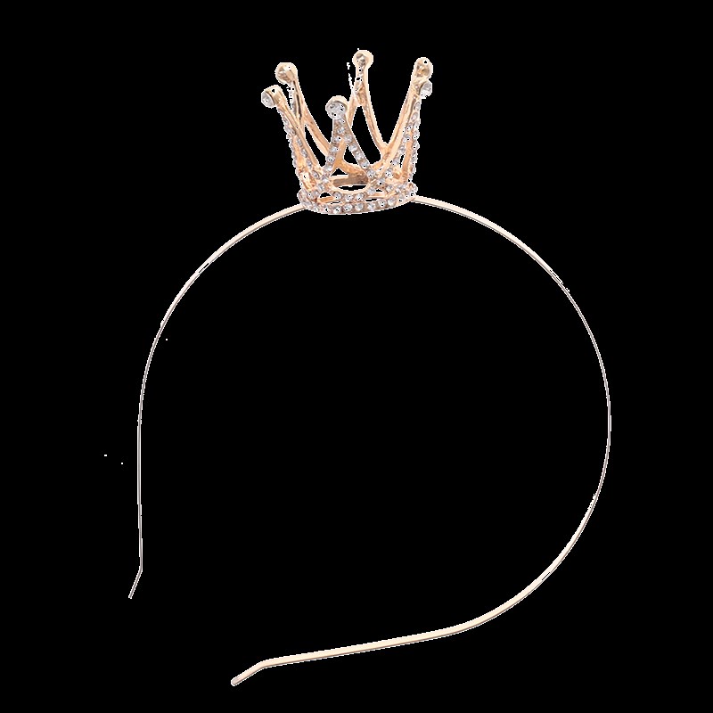 女童礼服配饰品小皇冠儿童发箍公主水钻王冠发饰宝宝周岁生日头饰