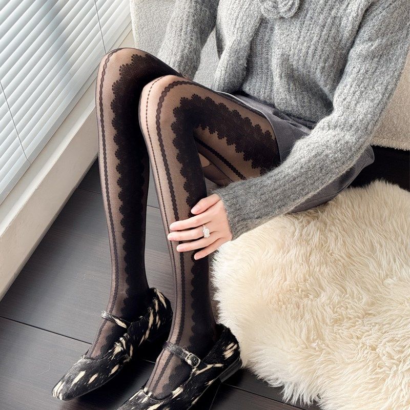 jk米白色连裤袜春夏季薄款透肉黑丝袜提花打底袜甜美lolita白丝女,女士内衣/男士内衣/家居服,连裤袜/打底袜,淘宝优惠券,粉丝福利购,淘宝优惠卷