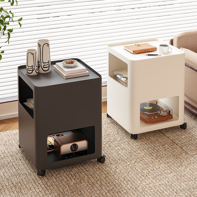 铁艺床头柜简约家用卧室床头小型收纳柜可移动奶油风客厅沙发边几