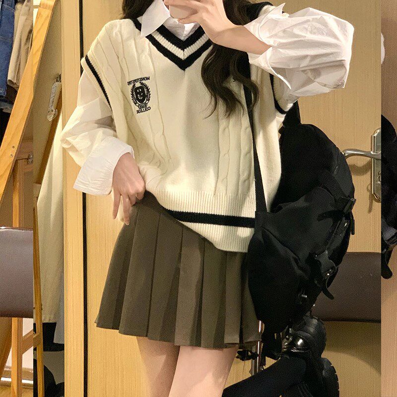 灰色百褶裙女短裙春秋冬2024年新款高腰显瘦a字jk裙小个子半身裙