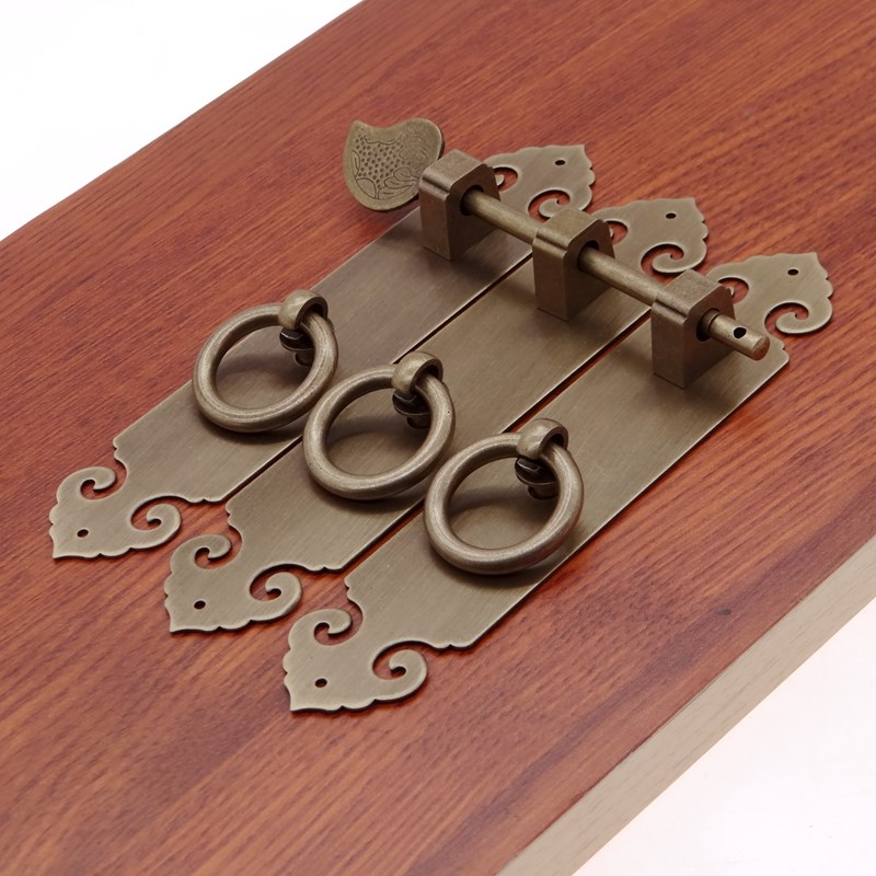 新中式仿古明清家具铜拉手古典书柜柜子橱柜衣柜纯铜柜门复古把手