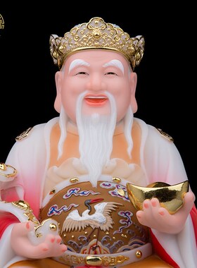 汉白玉土地公土地婆神像福德正神佛像土地爷爷奶奶家用国风摆件