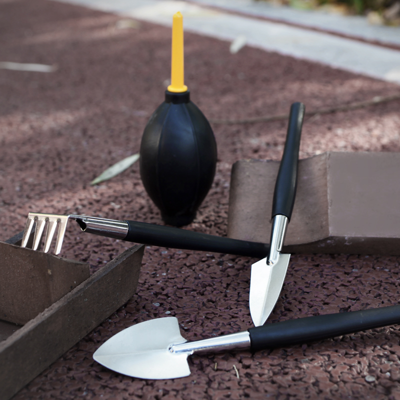 多肉工具套装家用养花种菜松土小锄头园艺用品种花铁铲盆栽三件套