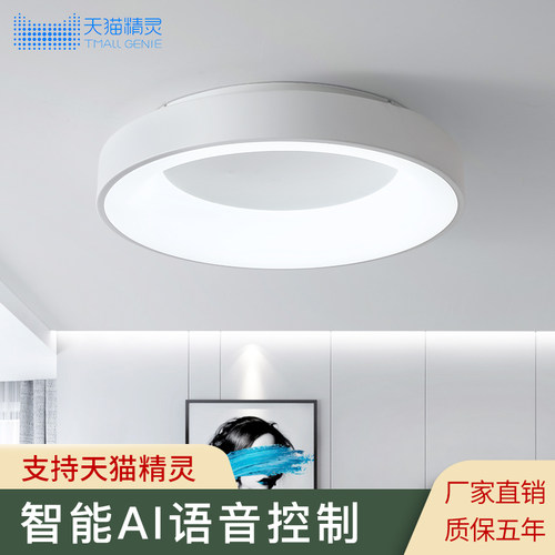 北欧LED吸顶灯客厅卧室餐厅书房主卧灯房间网红家用大气三色灯具