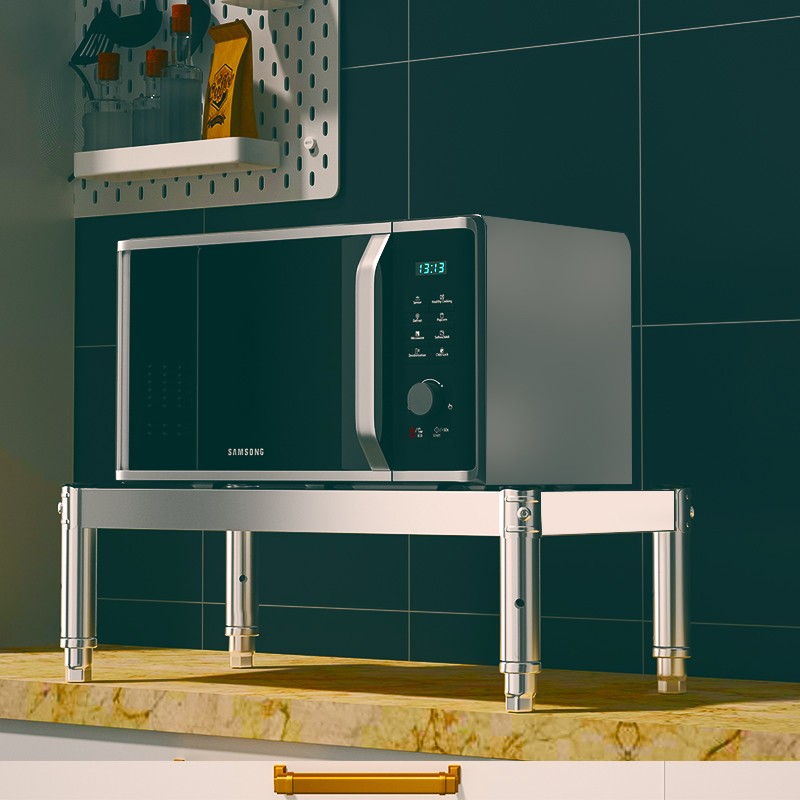 迷你小型不锈钢单层支架加高厨房垫高1层置物架冰箱消毒落地架