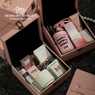 伴手礼女伴娘实用礼盒结婚新娘宾客回礼小众高级生日礼物商务皮盒