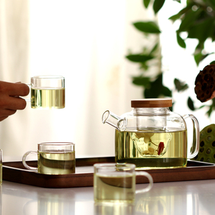 人形侧把花茶壶小青柑专用 大号短嘴茶壶耐热玻璃过滤泡茶壶茶具