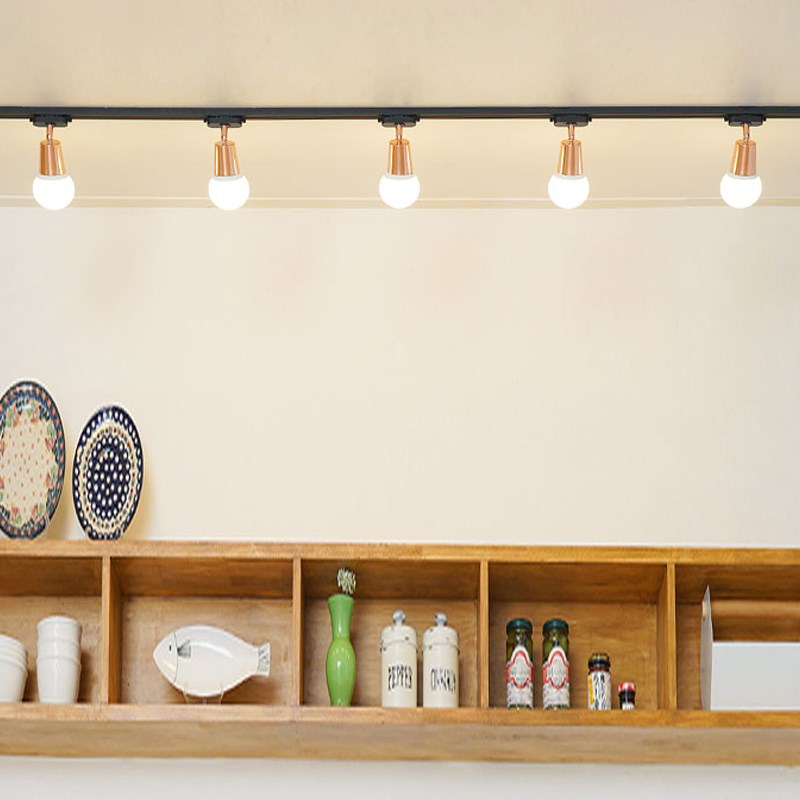创意个性复古工业风客厅厨房轨道灯 店铺酒吧服装店LED导轨式灯具