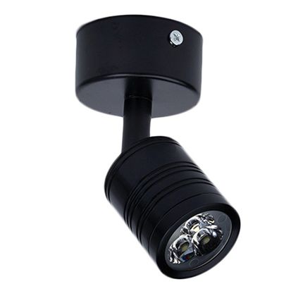 黑色led明装小射灯免开孔1W万向可调吸顶3W5W壁画展厅聚光照画灯