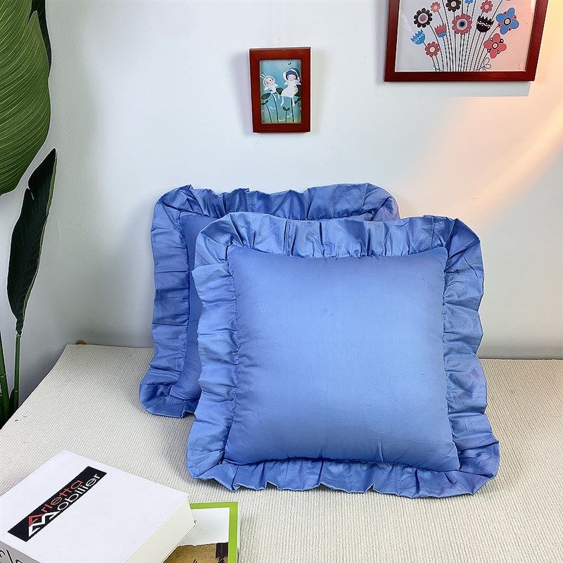 纯棉花边抱枕荷叶边沙发客厅靠垫全棉腰枕汽车靠枕抱枕套车载靠背