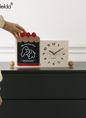 满得达客厅玄关高级感装饰摆件家居桌面饰品电视柜酒柜创意时钟